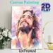 Jesus Themed Painting Poster, Soft Watercolor Style Smiling Jesus Portrait Poster, Gentle Spiritual Ambiance, Suitable For Home And Prayer Room_maomaolike.com