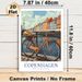 Copenhagen Bicycle Painting Poster, Vibrant Retro Canal-side Town Scene Poster, Cozy Nostalgic Decor Option For Living Room, Bedroom And Entryway_maomaolike.com