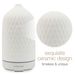 YUEMI Zen Breeze Essential Oil Diffuser Ultrasonic Aromatherapy Diffuser 160ml Ceramic Stone Aroma Diffuser With 7 Colors LED Night Light 4 Timer Setting And Waterless Auto Shut Off_maomaolike.com