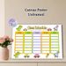 Class Schedule Painting Poster, Vibrant Cute Cartoon Style Poster, Practical Weekly Class Planner For Organizing Study Routines, Ideal For Classroom_maomaolike.com