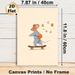 Skateboarding Mouse Painting Poster, Warm-toned Cute Cartoon Poster, Playful Design Of Mouse In Striped Outfit On Skateboard With Butterflies, Brings_maomaolike.com
