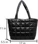 Women's Lightweight Puffy Crossbody Bags, Quilted Work Bags, Puffer Tote_maomaolike.com