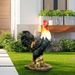 22.4" Rooster Garden Statues For Garden - Life Sized Concrete Chicken Decorations Art Decor Statues For Outdoor, Garden, Lawn_maomaolike.com