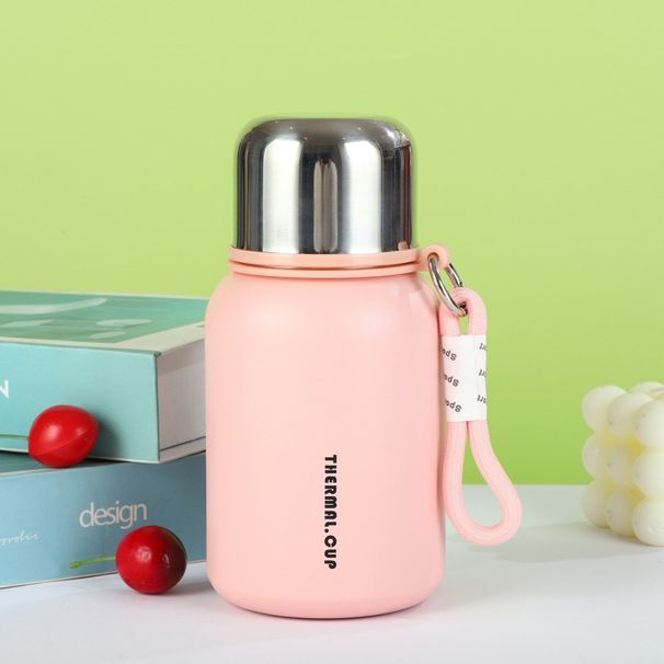 2025316 Stainless Steel Insulated Cup Compact Water Bottle Portable With Strap Student Business Gift_maomaolike.com