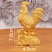 Twelve Zodiac Home Study Desktop Ornament Auspicious Ruyi Yuanbao Golden Rooster Wealth-Bringing Sand Gold Metal Craft_maomaolike.com