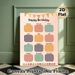 Birthday Tracker Painting Poster, Pastel-toned Monthly Birthday Record Poster, Functional Design To Log Birthdays, Suitable For Office, Living Room_maomaolike.com
