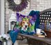 American Foxhound King Of Mardi Gras Throw Pillow Machine Washable, Indoor Outdoor Decorative Pillow For Couch, Bed Or Patio, 18Hx18W_maomaolike.com