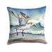 Sanderling Racing The Tide Throw Pillow Machine Washable, Indoor Outdoor Decorative Pillow For Couch, Bed Or Patio, 18Hx18W_maomaolike.com
