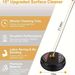15-Inch Heavy Duty Surface Cleaner Kit For Pressure Washers - 4000 PSI Dual Nozzles With Extension Wand, Fast Stain Removal Tool For Driveways & Patios, High-Efficiency & Durable_maomaolike.com
