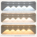 Smart LED Motion Sensor Ultra-thin Cat Eye Hill Rechargeable Self-adhesive Wardrobe Wine Cabinet Light Strip_maomaolike.com