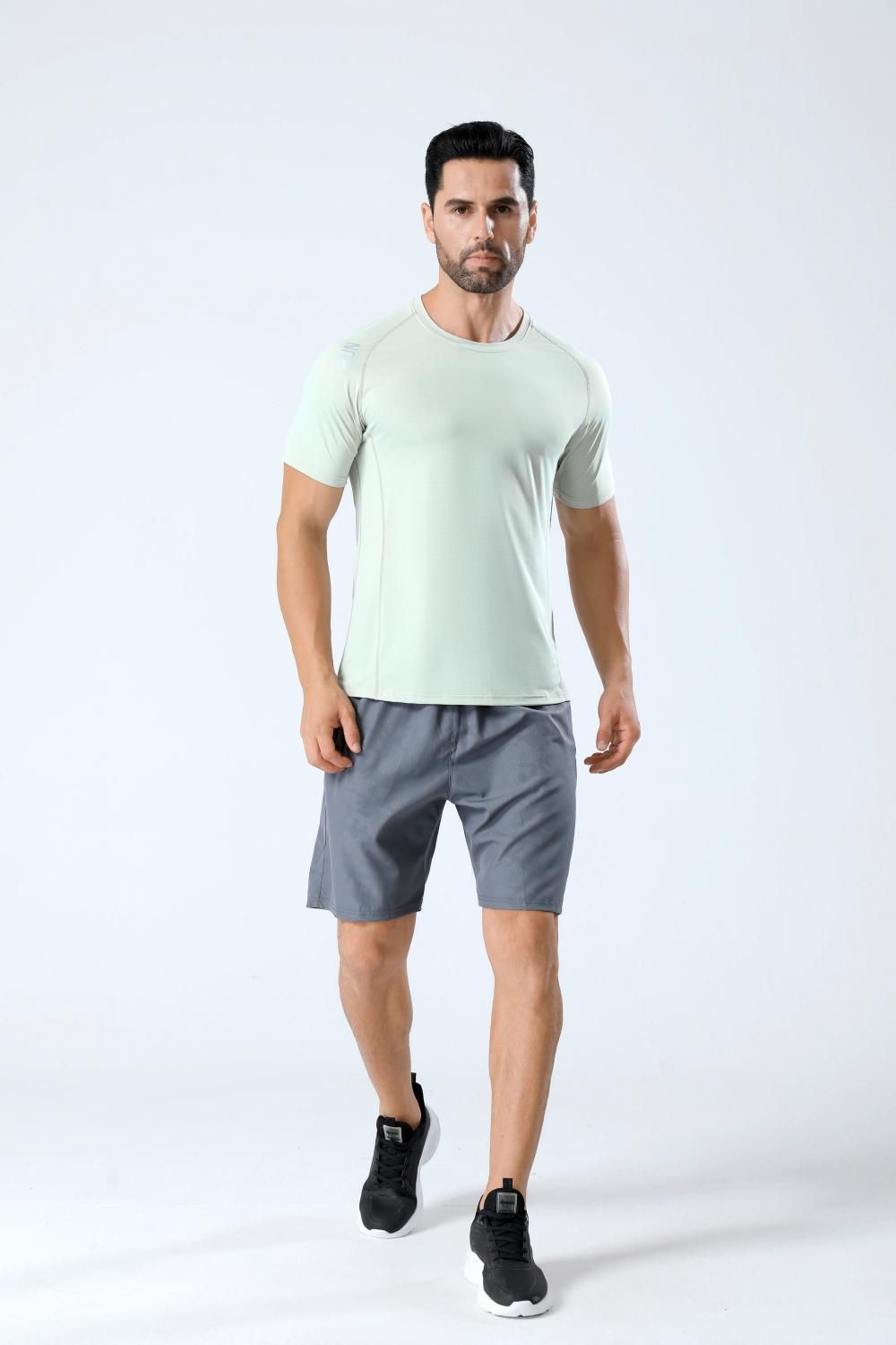 Men's Clothing Quick-Drying Short-Sleeved Ice Silk Breathable Sports Running Fitness Clothes Ice Sense T-Shirt Training Track And Field Suit_maomaolike.com
