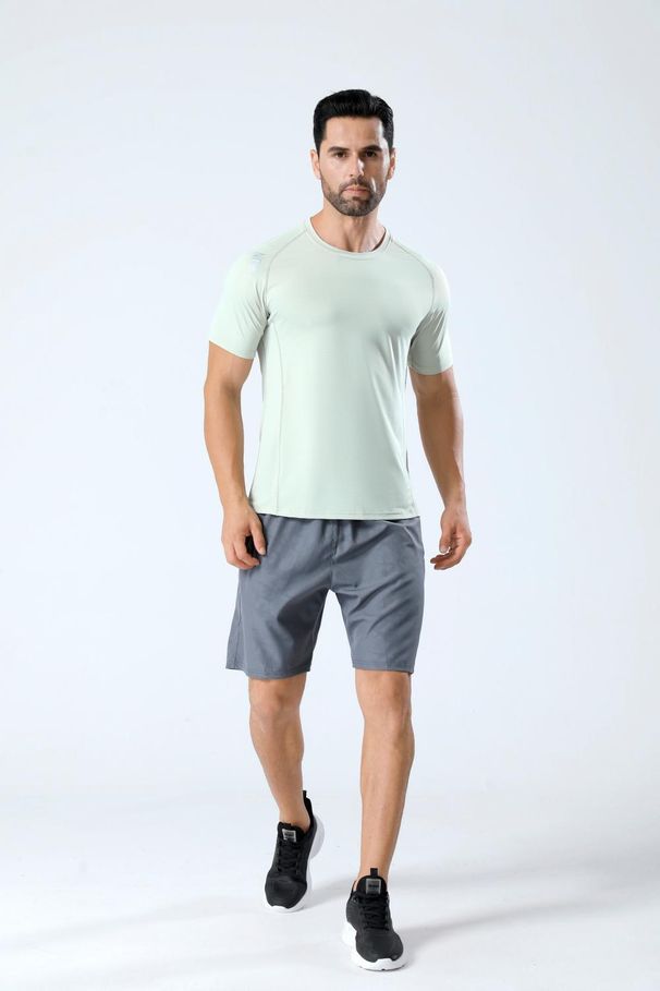 Men's Clothing Quick-Drying Short-Sleeved Ice Silk Breathable Sports Running Fitness Clothes Ice Sense T-Shirt Training Track And Field Suit_maomaolike.com