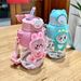 Summer Children's Plastic Straw Water Cup New Cute High Value Cartoon Cups For Male And Female Students Portable_maomaolike.com