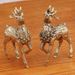 Brass Pair Of Plum Blossom Ornaments Home Office Decorations Christmas Deer Moving Forward Small Gifts Crafts_maomaolike.com