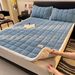 Waffle Winter Tatami Mat Bed Protector Dormitory Student Single Coral Milk Flannel Soft Mattress Pad Thin_maomaolike.com