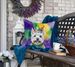 Westie King Of Mardi Gras Throw Pillow Machine Washable, Indoor Outdoor Decorative Pillow For Couch, Bed Or Patio, 18Hx18W_maomaolike.com