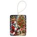 Lhasa Apso And Santa Claus Porcelain Ornament Christmas Tree Hanging Decorations For Home Christmas Holiday, Rectangle, Gift, Multicolor_maomaolike.com