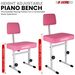 5 CORE Piano Bench Height Adjustable Keyboard Stool Stool Heavy Duty Thick Padded Cushioned Seat With Backrest - PNB B-REST PNK_maomaolike.com