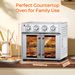 29.5 QT Air Fryer Convection Toaster Oven, French Door, 6 Slices, 1700W, Multifunction Oven, Air Fryer, Toast, Grill, Defrost, Bake, Time And Temperature Controls, Silver, Resale Prohibited_maomaolike.com