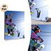 Snowboard Themed Painting Poster, Vibrant Colorful Snowboards & Ski Lift Scene Poster, Trendy Winter Sports Decor Idea For Living Room, Sports Club_maomaolike.com