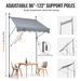 VEVOR 59x47" Patio Awning Retractable Awning Sunshade Shelter With Crank Handle_maomaolike.com