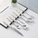 Pearl‑finish Ceramic‑handle, Light‑luxury Household Forks; Stainless‑steel Cutlery Set; High‑style Western Dinner Knife, Fork, And Spoon Set._maomaolike.com