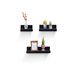 Floating Shelves 18.11" Wall Mounted Wood Shelves For Bathroom, Bedroom, Living Room, Kitchen, Hanging Shelf For Books/Storage/Decor With Invisible Brackets, Black_maomaolike.com