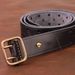 HOT Double-pin Copper Buckle Fashion Belt Retro First Layer Pure Cowhide Jeans with Genuine Leather Stylish Men's Belts_maomaolike.com