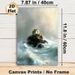 Seaside Cottage On Rock Painting Poster, Soft-toned Impressionist Stormy Sea Scene Poster, Calming Dramatic Coastal Artwork Ideal For Living Room_maomaolike.com