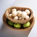 Rattan Small Creative Plate Snack Storage Basket Yuanbao Shape Handwoven Fruit Melon Seeds_maomaolike.com