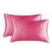 Home & Garden Striped Silky Satin Pillowcase Without Filler For Queen/King_maomaolike.com
