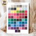 Dark Winter Classic Color Palette Painting Poster, Vibrant Categorized Color Swatch With Hex Codes Poster, Practical Color Reference For Studio, Home_maomaolike.com