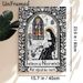 Julian Of Norwich Religious Painting Poster, Vintage Detailed Illustrated Scene With Nun, Cat & Stained Glass Poster, Serene Spiritual Artwork_maomaolike.com