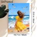Seaside Girl Painting Poster, Vivid Oil-style Coastal Scene Poster, Calming Ocean View With Flying Seagulls, Ideal For Bedroom, Living Room And_maomaolike.com