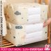 Transparent Window Clothes Storage Bag, Quilt Blanket Closet Organizer
_maomaolike.com