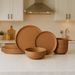 12-Piece Stoneware Dinner Plates Bowls Sets | Microwave & Dishwasher Safe | Non-Toxic Dinner Plates Bowls Set | Stackable Matte Glaze Kitchenware For 4_maomaolike.com