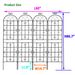 4 Pack Metal Garden Trellis 86.7" X 19.7" Rustproof Trellis For Climbing Plants Outdoor Flower Support Black_maomaolike.com