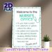 Nurse's Office Rules Painting Poster, Soft Teal-toned Typographic Poster With Stethoscope Graphic, Clearly Presents Office Guidelines, Suitable For_maomaolike.com