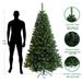 Pre-lit Christmas Tree 6ft Artificial Hinged Xmas Tree With Foldable Stand_maomaolike.com