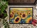 Kansas Sunflowers In Watercolor Doormat Front Door Mat Indoor Outdoor Rugs For Entryway, Non Slip Washable Low Pile, 24H X 36W_maomaolike.com