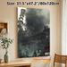 Industrial Ruin Painting Poster, Gloomy Dark-toned Wrecked Factory Scene Poster, Desolate Atmospheric Decor Ideal For Home Studio, Gaming Space_maomaolike.com