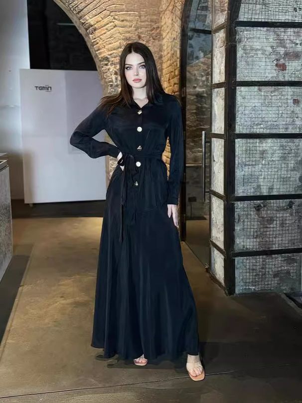 Women's Clothing tie waist shirt temperament elegant skirt suit_maomaolike.com
