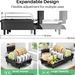 SAYZH Expandable Dish Drying Rack For Small Kitchen Counter, Black_maomaolike.com