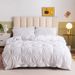 Craft Flower Solid Color Quilt Cover Three Piece Set Full Size For Bedding_maomaolike.com