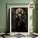 Goddess Kali Painting Poster, Dark-toned Ornate Hindu Deity Poster, Exquisite Detailed Traditional Design, Ideal For Home Shrine And Spiritual_maomaolike.com