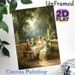 18th-Century Garden Tea Party Painting Poster, Elegant Classic Romantic Poster, Delicate Vintage Aristocratic Outdoor Tea Gathering Artwork, Ideal For_maomaolike.com