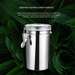 Stainless Steel Sealed Coffee Candy Dried Fruit Powder Kitchen Storage Jar Milk Tea Shop Supplies_maomaolike.com