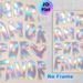 More Amor Por Favor Themed Painting Poster, Iridescent Bubble-style Letter & Heart Graphic Poster, Glossy Iridescent Decorative Piece For Bedroom_maomaolike.com