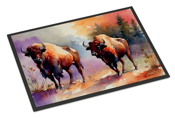 Buffalo Doormat Front Door Mat Indoor Outdoor Rugs For Entryway, Non Slip Washable Low Pile, 24H X 36W_maomaolike.com