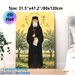 Orthodox Saint Paisios Painting Poster, Traditional Religious Icon Style Poster, Reverent Spiritual Artwork Ideal For Home Prayer Spaces, Church_maomaolike.com